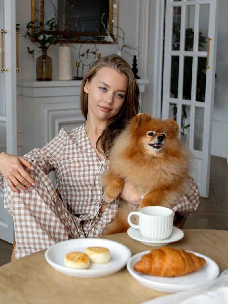 Linen Sleeveless V Neck 2 Piece Set, Minimalist Linen Loungewear, Comfortable Housewear Outfit, Casual Linen Pajamas Set